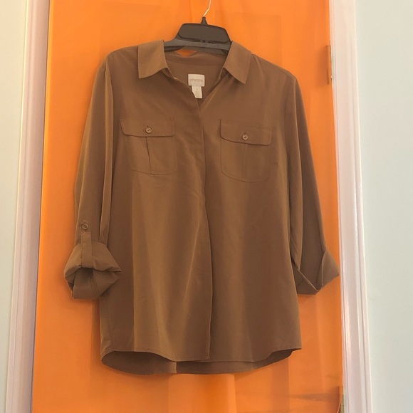 Chico's Tops - Chico’s Size 1 Brown Top
